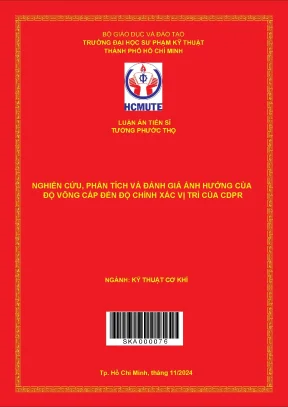 Luận án tiến sĩ kỹ thuật cơ khí nghiên cứu phân tích và đánh giá ảnh hưởng của độ võng cáp đến độ chính xác vị trí của cdpr