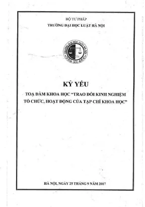 Kỷ yếu tọa đàm khoa học trao đổi kinh nghiệm tổ chức hoạt động của tạp chí khoa học