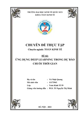 Chuyên đề thực tập ứng dụng deep learning trong dự báo chuỗi thời gian