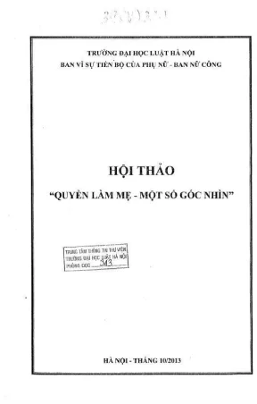 Hội thảo khoa học quyền làm mẹ một số góc nhìn