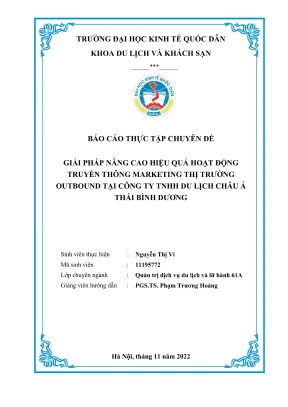 Chuyên đề thực tập giải pháp nâng cao hiệu quả hoạt động truyền thông marketing thị trường outbound tại công ty tnhh du lịch châu á thái bình dương