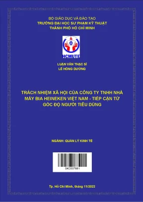 Trách nhiệm xã hội của công ty tnhh nhà máy bia heineken việt nam tiếp cận từ góc độ người tiêu dùng
