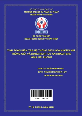 Tính toán kiểm tra hệ thống điều hòa không khí thông gió và dựng revit dự án khách sạn wink hải phòng