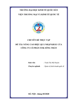 Chuyên đề thực tập nâng cao hiệu quả nhập khẩu phân bón của công ty cổ phần xnk sóng thần