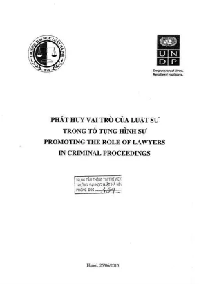 Hội thảo khoa học phát huy vai trò của luật sư trong tố tụng hình sự promoting the role of lawyers in criminal proceedings