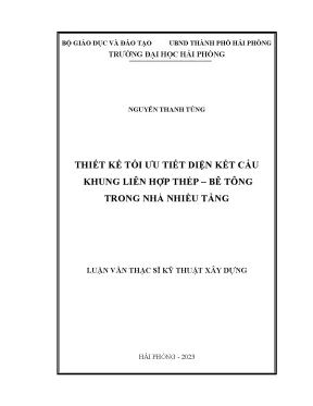 Luận văn thạc sĩ kỹ thuật xây dựng thiết kế tối ưu tiết diện kết cấu khung liên hợp thép bê tông trong nhà nhiều tầng