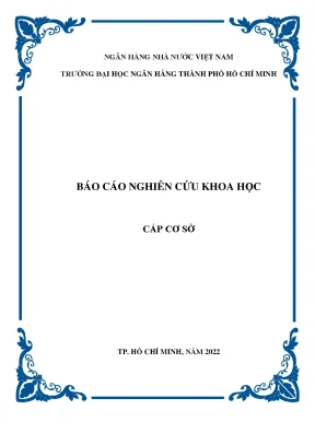 Báo cáo nghiên cứu khoa học cấp cơ sở tác động của nợ chính phủ đến cấu trúc vốn của các doanh nghiệp niêm yết trên thị trường chứng khoán việt nam