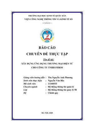 Chuyên đề thực tập xây dựng ứng dụng thương mại điện tử cho công ty tnhh feros