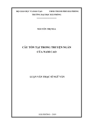 Luận văn thạc sĩ ngôn ngữ việt nam câu tồn tại trong truyện ngắn của nam cao