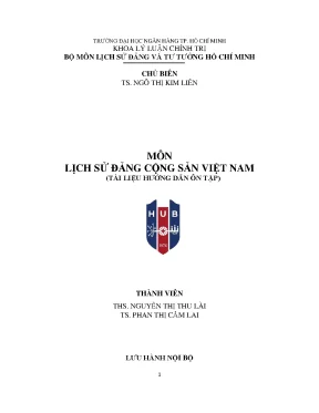 Tài liệu hướng dẫn ôn tập môn lịch sử đảng cộng sản việt nam