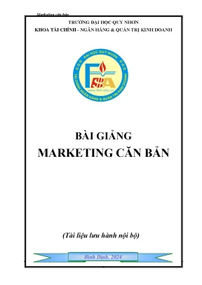 Bài giảng marketing căn bản