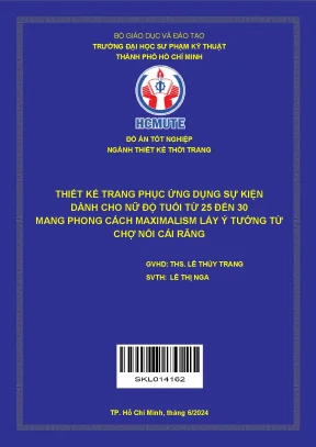 Thiết kế trang phục ứng dụng sự kiện dành cho nữ độ tuổi từ 25 đến 30 mang phong cách maximalism lấy ý tưởng từ chợ nổi cái răng