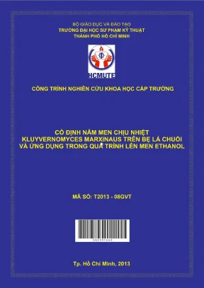 Cố định nấm men chịu nhiệt kluyvernomyces marxinaus trên bẹ lá chuối và ứng dụng trong quá trình lên men ethanol