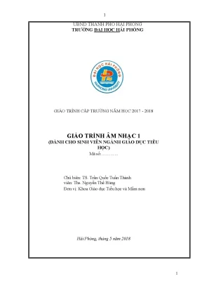 Giáo trình âm nhạc 1