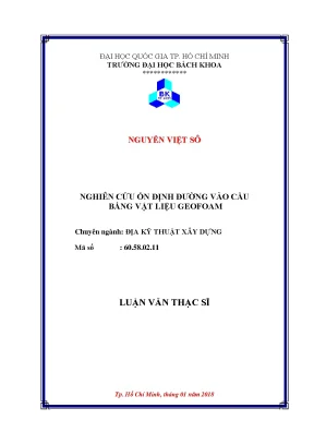 Luận văn thạc sĩ địa kỹ thuật xây dựng nghiên cứu ổn định đường vào cầu bằng vật liệu geofoam