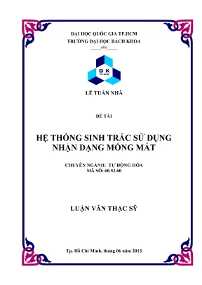 Luận văn thạc sĩ tự động hóa hệ thống sinh trắc sử dụng nhận dạng mống mắt