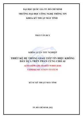 Khóa luận tốt nghiệp kỹ thuật máy tính thiết kế hệ thống giao tiếp tín hiệu không dây dựa trên phần cứng cho ai