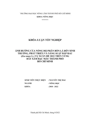 Khóa luận tốt nghiệp nông học phân tích các nhân tố ảnh hưởng đến quyết định lựa chọn nơi khám chữa bệnh của người dân tại thành phố thủ đức