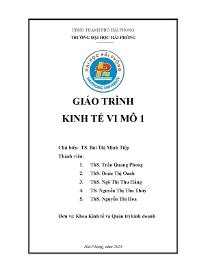 Giáo trình kinh tế vi mô 1