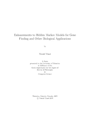 Luận án tiến sĩ enhancements to hidden markov models for gene finding and other biological applications
