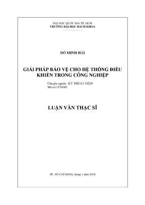 Luận văn thạc sĩ kỹ thuật điện giải pháp bảo vệ cho hệ thống điều khiển trong công nghiệp