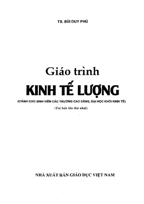 Giáo trình kinh tế lượng