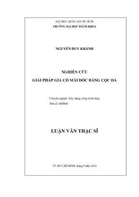 Luận văn thạc sĩ kỹ thuật xây dựng nghiên cứu giải pháp gia cố mái dốc bằng cọc đá