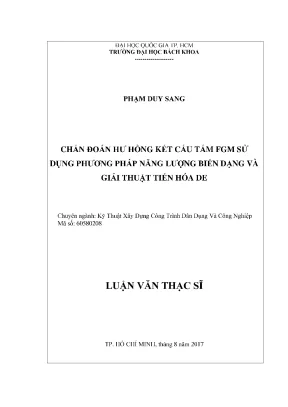Luận văn thạc sĩ kỹ thuật xây dựng chẩn đoán hư hỏng kết cấu tấm fgm sử dụng phương pháp năng lượng biến dạng và giải thuật tiến hóa de