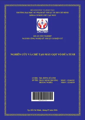 Nghiên cứu và chế tạo máy gọt vỏ dừa tươi
