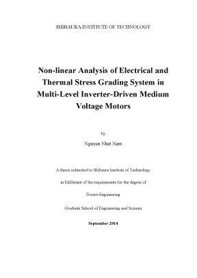Luận án tiến sĩ nonlinear analysis of electrical and thermal stress grading system in multilevel inverterdriven medium voltage motors