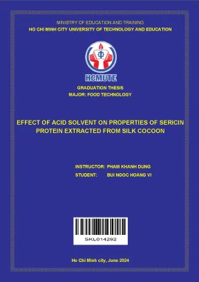 Effect of acid solvent on properties of sericin protein extracted from silk cocoon