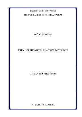 Luận án tiến sĩ khoa học máy tính truy hồi thông tin dựa trên ontology
