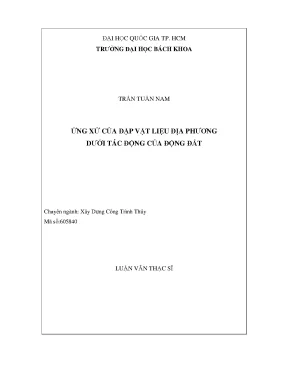 Luận văn thạc sĩ kỹ thuật xây dựng ứng xử của đập vật liệu địa phương dưới tác động của động vật