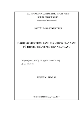 Luận văn thạc sĩ quản lý tài nguyên và môi trường ứng dụng viễn thám đánh giá không gian xanh đô thị cho thành phố biển nha trang