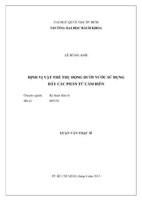 Luận văn thạc sĩ kỹ thuật điện tử định vị vật thể thụ động dưới nước sử dụng dãy các phần tử cảm biến