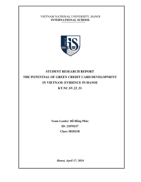 Báo cáo nghiên cứu khoa học the potential of green credit card development in vietnam evidence in hanoi