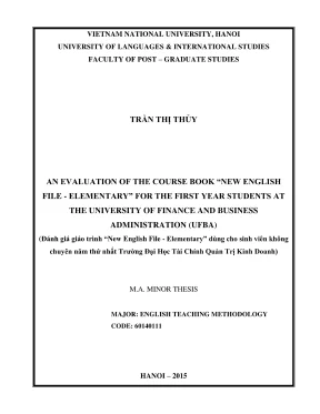 An evaluation of the course book new english fileelementary for the first year students at university of final and business administration ufba đánh giá giáo trình new english fileelementary