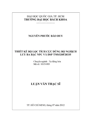 Luận văn thạc sĩ tự động hóa thiết kế bộ lọc tích cực dùng bộ nghịch lưu đa bậc npc và dsp tms320f28335