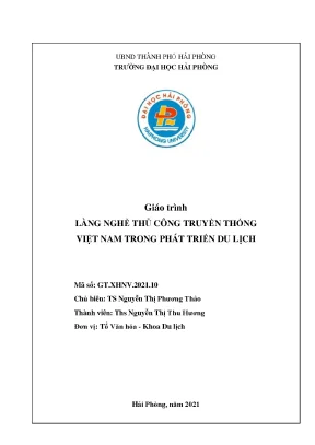 Giáo trình làng nghề thủ công truyền thống việt nam trong phát triển du lịch