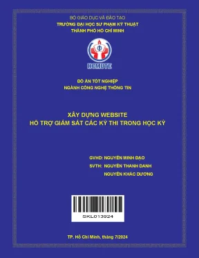 Đồ án tốt nghiệp công nghệ thông tin xây dựng website hỗ trợ giám sát các kỳ thi trong học kỳ