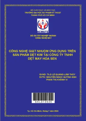 Đồ án tốt nghiệp công nghệ giặt nhuộm ứng dụng trên sản phẩm dệt kim tại công ty tnhh dệt may hoa sen