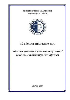 Kỷ yếu hội thảo khoa học cấp khoa chấm dứt hợp đồng trong pháp luật một số quốc gia kinh nghiệm cho việt nam