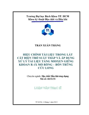 Luận văn thạc sĩ địa chất dầu khí ứng dụng áp dụng thuộc tính địa chấn để nâng cao hiệu quả phân tích tài liệu địa chấn phục vụ nghiên cứu dầu khí lấy ví dụ mỏ bạch hổ bể cửu long