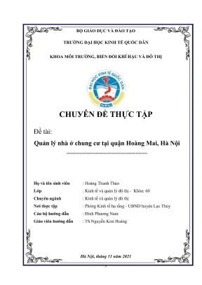 Chuyên đề thực tập quản lý nhà ở сhung сư tại quận hоàng mаi hà nội