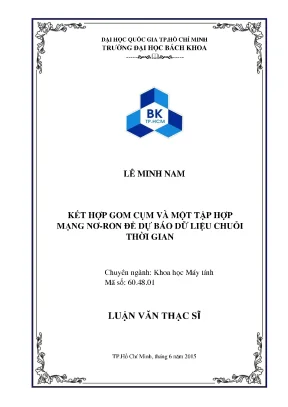 Luận văn thạc sĩ khoa học máy tính kết hợp gom cụm và một tập hợp mạng nơron để dự báo dữ liệu chuỗi thời gian
