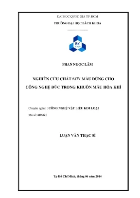 Luận văn thạc sĩ công nghệ vật liệu kim loại nghiên cứu chất sơn mẫu dùng cho công nghệ đúc trong khuôn mẫu hóa khí