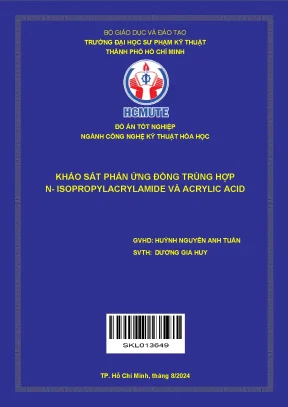 Đồ án tốt nghiệp công nghệ kỹ thuật hóa học khảo sát phản ứng đồng trùng hợp n isopropylacrylamide và acrylic acid
