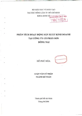 Khóa luận tốt nghiệp kế toán phân tích hoạt động sản xuất kinh doanh tại công ty cổ phần sơn đồng nai