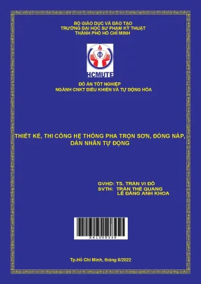 Thiết kế thi công hệ thống pha trộn sơn đóng nắp dán nhãn tự động