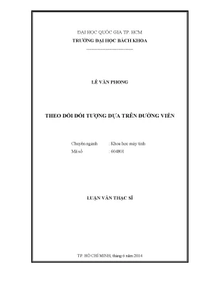 Luận văn thạc sĩ khoa học máy tính theo dõi đối tượng dựa trên đường viền